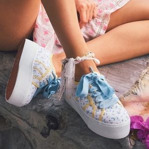 LoveShackFancy x Superga platform sneakers